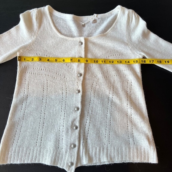 Anthropologie Knitted and knotted wool blend feminine cardigan - Picture 3 of 12